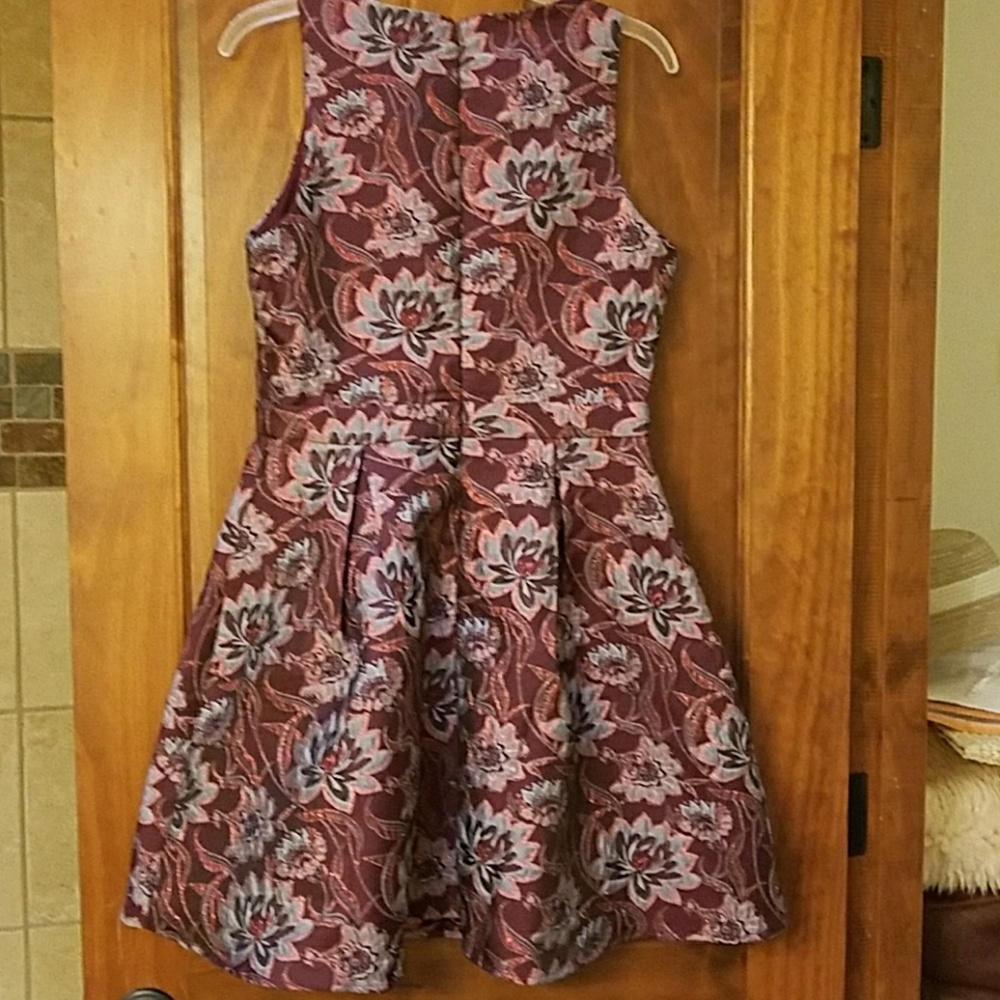 Burgundy and Silver Cocktail/Party Dress - Picture 2 of 5
